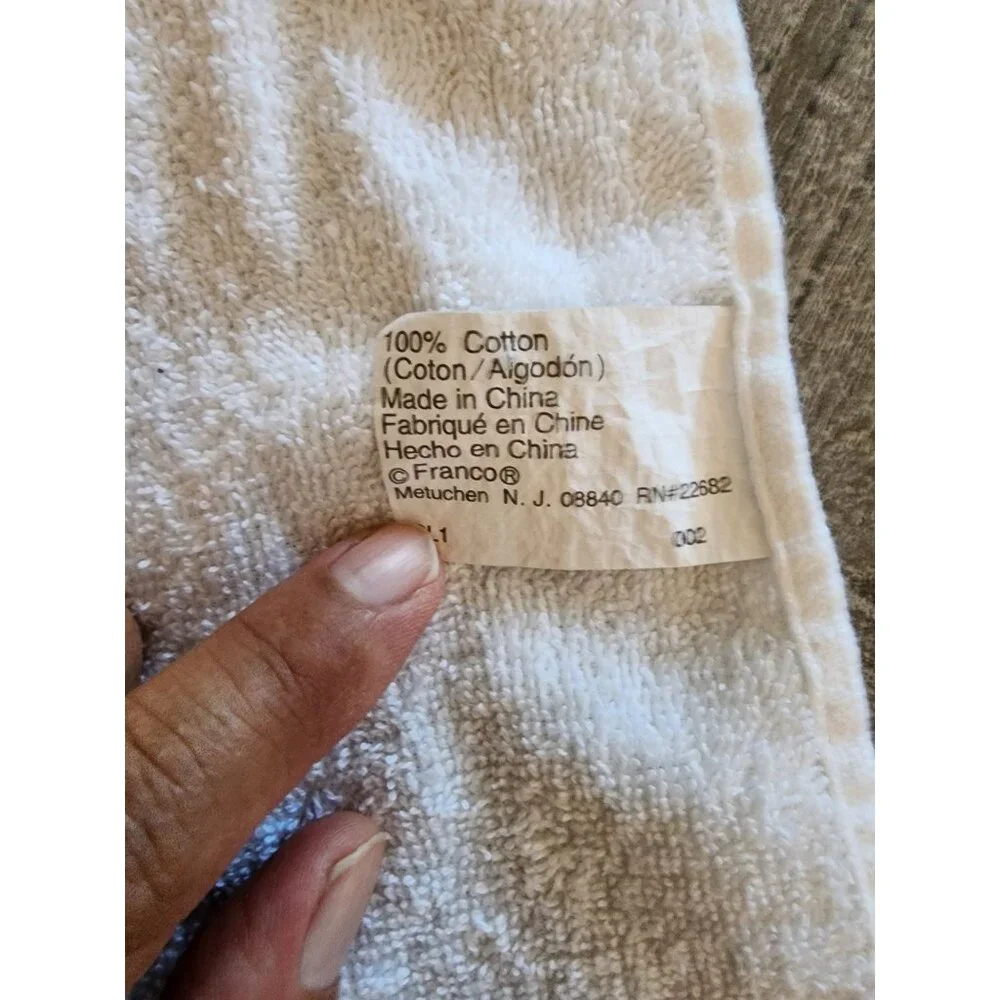 Christmas Embroidered Cotton Hand Towels With‎ Fringe Set of 3 11 x 14